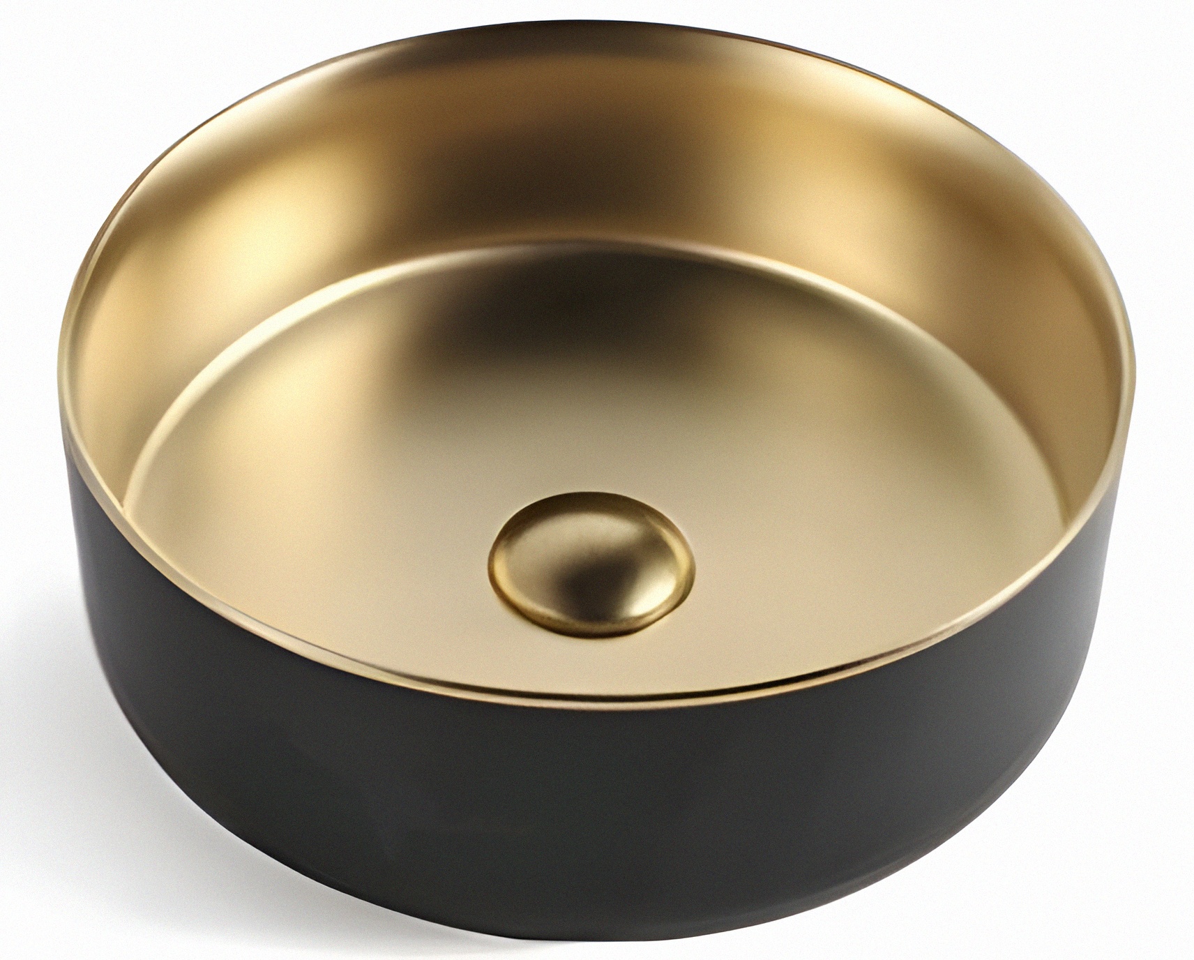 SALLY UMIVAONIK 36X36X12 OKRUGLI NADGRADNI MAT CRNO/ZLATNI 1024