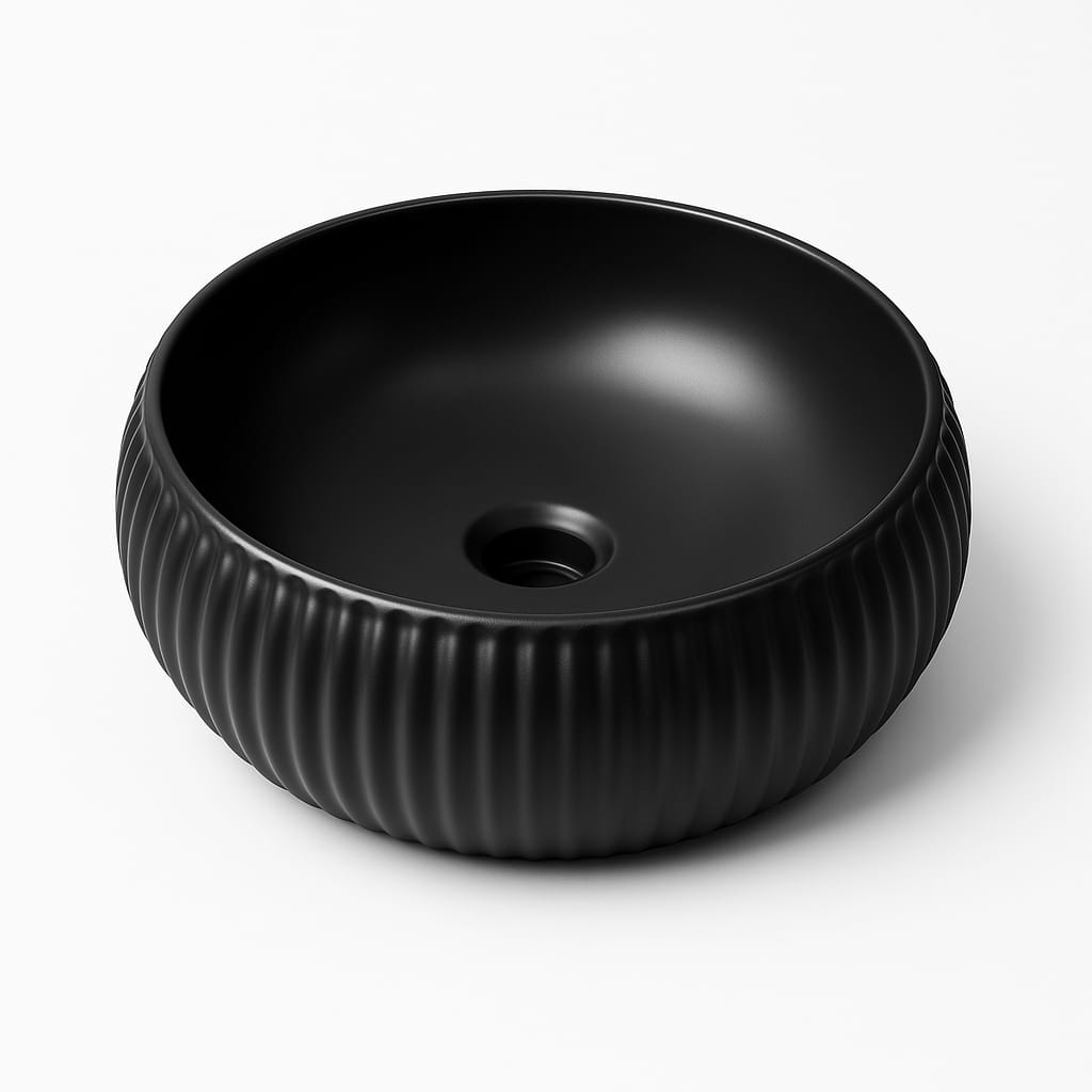 SALLY UMIVAONIK 40X40X13,5 OKRUGLI NADGRADNI MAT CRNI 1034-3