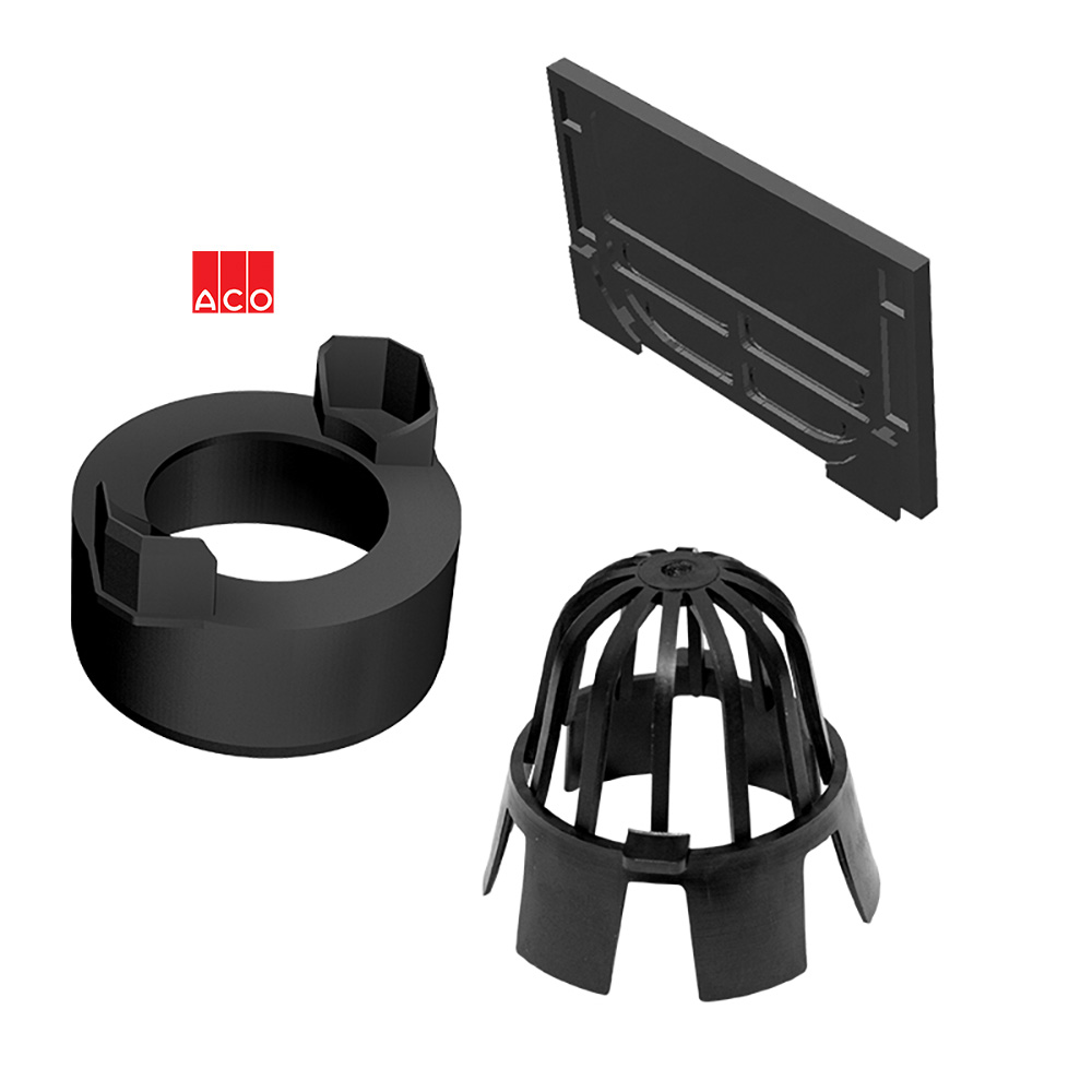 ACO SELF HEXALINE SET DVIJE ČEONE STIJENKE, VERT.IZLJ.ADAPTER DN100 I MREŽICA