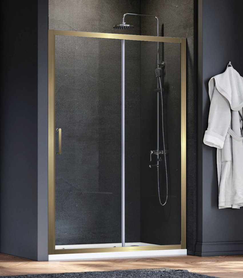 SALLY TUŠ VRATA 120X200 8MM PROZIRNO STAKLO, SELF CLEANING, BRUŠENO ZLATO BP40P2