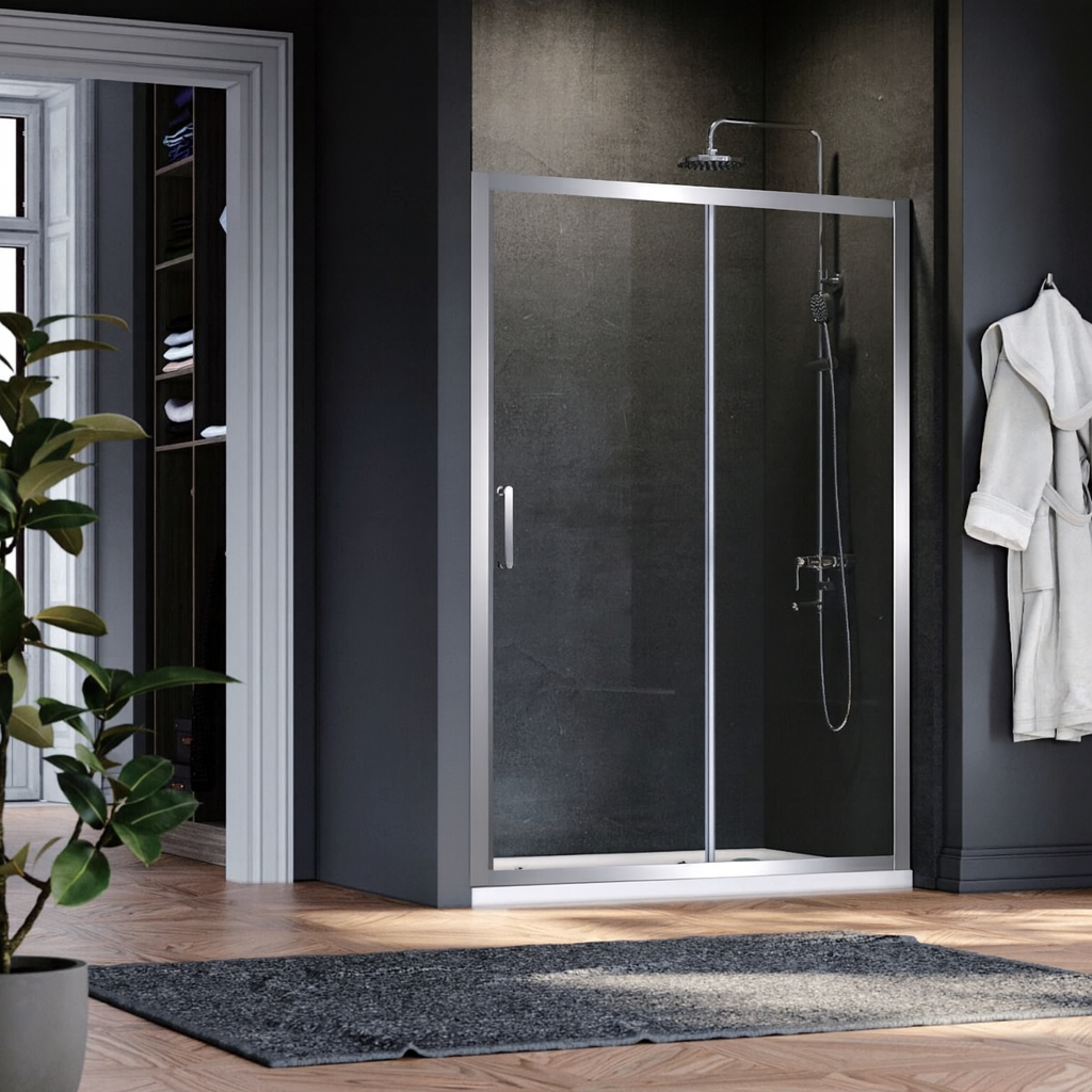 SALLY TUŠ VRATA 120X200 8MM PROZIRNO STAKLO, SELF CLEANING, KROM BP40P2