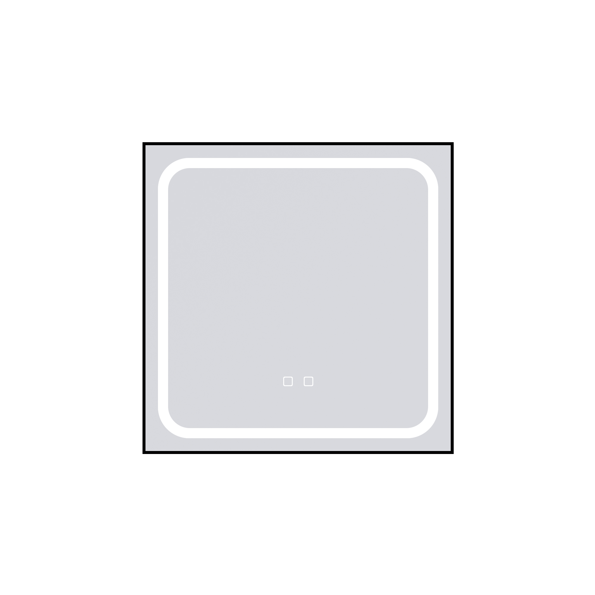 SALLY OGLEDALO 60X60 S LED RASVJETOM 3000/6500 K TOUCH CRNO H-1297L15T