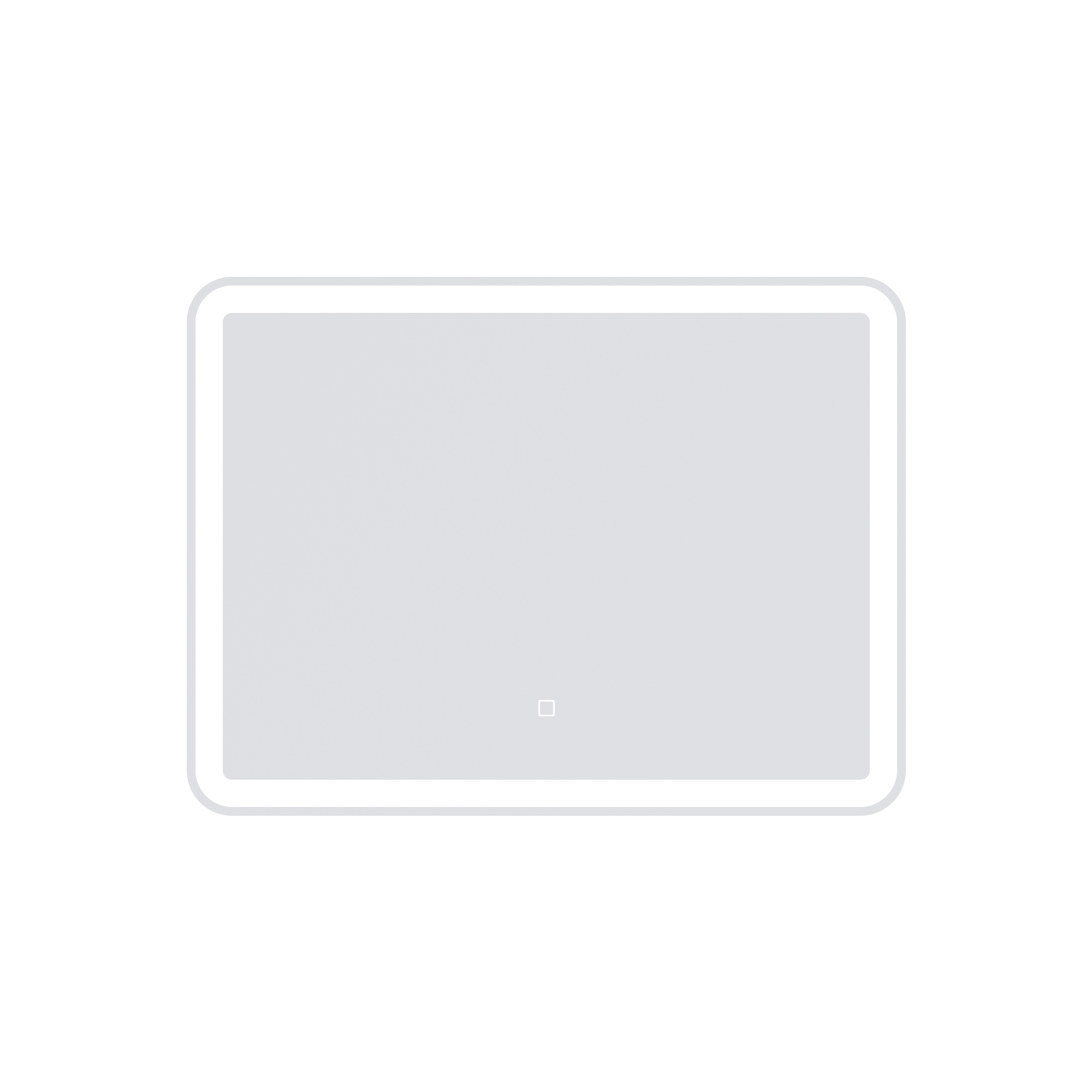 SALLY OGLEDALO 80X60 S LED RASVJETOM TOUCH ZAOBLJENI RUB H-1298L15T