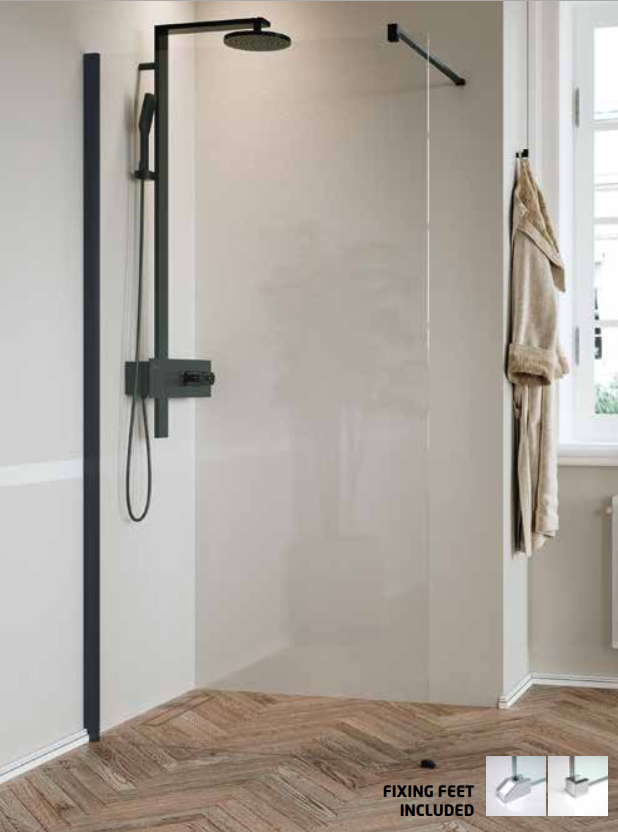 NOVELLINI SENSI H TUŠ STIJENA SAMOSTOJEĆA 100 CM - 8 MM SILVER SENSIH100-1B